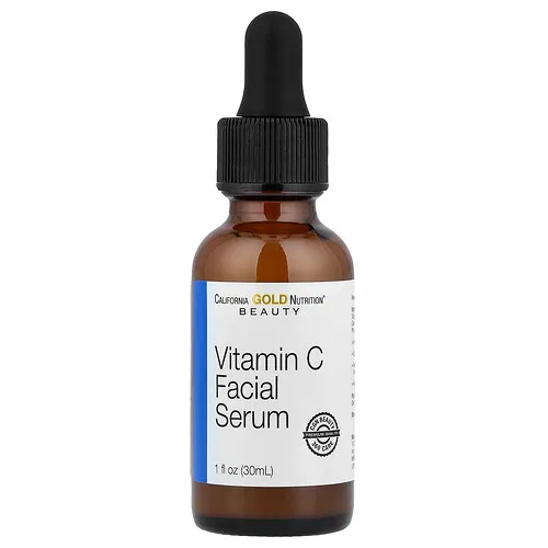 California Gold Nutrition, Beauty, Sérum facial con vitamina C de la línea antiedad, 30 ml (1 oz. líq.)