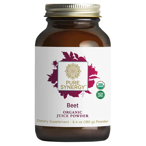 Pure Synergy, Zumo orgánico en polvo, Remolacha, 180 g (6,4 oz)