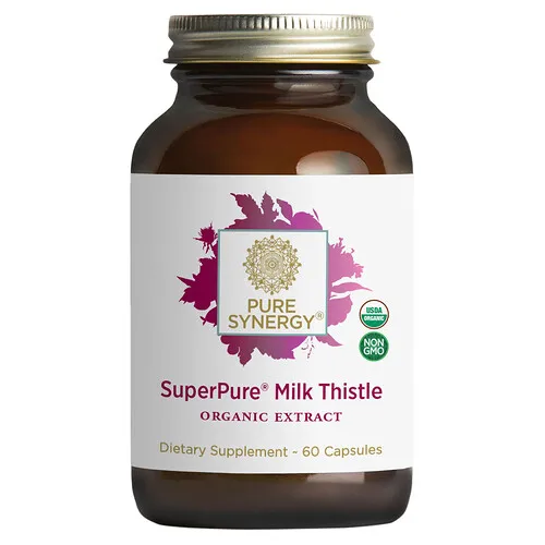 Pure Synergy, Extracto orgánico superpuro de cardo mariano, 60 cápsulas