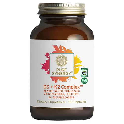 Pure Synergy, D3 + K2 Complex™, Complejo de vitaminas D3 y K2, 60 cápsulas