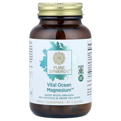 Pure Synergy, Vital Ocean Magnesium™, Magnesio, 60 cápsulas