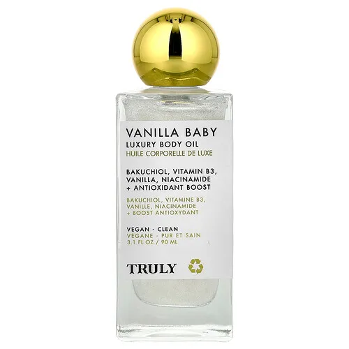 Truly Beauty, Aceite corporal de lujo para bebés con sabor a vainilla, 90 ml (3,1 oz. líq.)