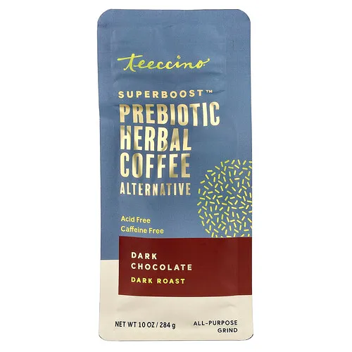 Teeccino, Superboost™, Alternativa herbal prebiótica al café, Chocolate negro, Tostado oscuro, Sin cafeína, 284 g (10 oz)