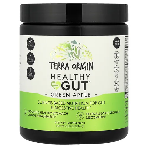 Terra Origin, Healthy Gut™, Suplemento para favorecer la salud intestinal, Manzana verde, 246 g (8,68 oz)