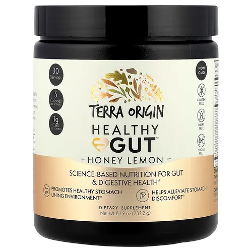 Terra Origin, Healthy Gut™, Miel y limón, 232,2 g (8,19 oz)
