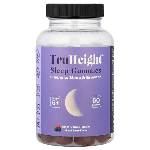 TruHeight, Gomitas para dormir, Para mayores de 5 años, 60 gomitas