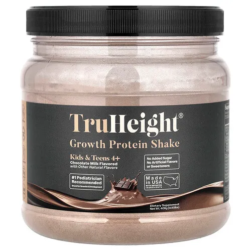 TruHeight, Batido de proteína para promover el crecimiento, Para niños mayores de 5 años, Chocolate, 720 g (25,4 oz)