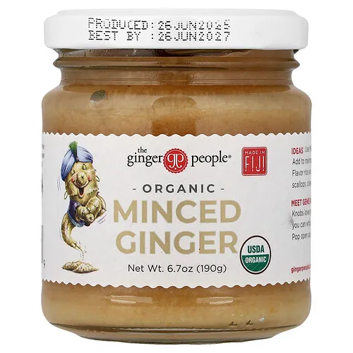 The Ginger People, Jengibre orgánico picado, 190 g (6,7 oz)