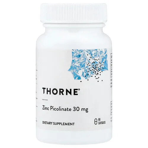 Thorne, Picolinato de zinc, 30 mg, 60 cápsulas