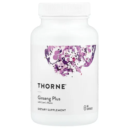 Thorne, Ginseng y más con melena de león, 60 cápsulas