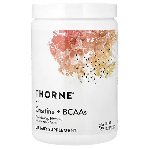 Thorne, Creatina con BCAA, Melocotón y mango, 432 g (15,2 oz)