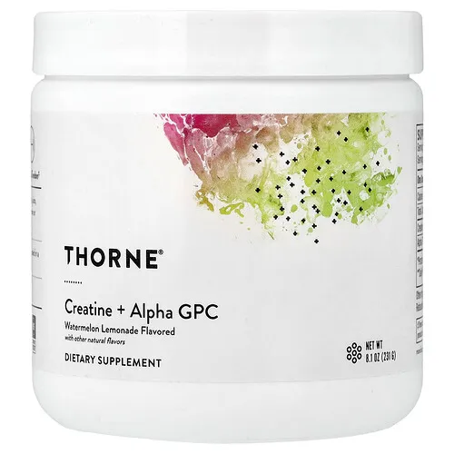 Thorne, Creatina y alfa-GPC, Limonada y sandía, 231 g (8,1 oz)