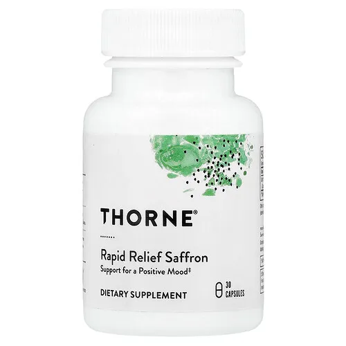 Thorne, Azafrán de alivio rápido, 30 cápsulas (30 mg por cápsula)