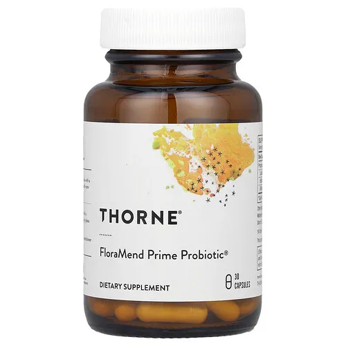 Thorne, FloraMend Prime Probiotic®, Suplemento supremo para reparar la flora con probióticos, 30 cápsulas