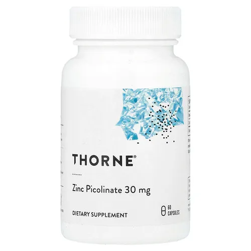Thorne, Picolinato de zinc, 30 mg, 60 cápsulas