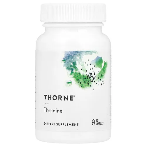 Thorne, Teanina, 90 cápsulas (200 mg por cápsula)