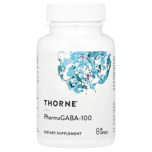 Thorne, PharmaGABA-100, 60 cápsulas (100 mg por cápsula)