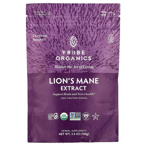 Tribe Organics, Extracto de melena de león, 100 g (3,5 oz)
