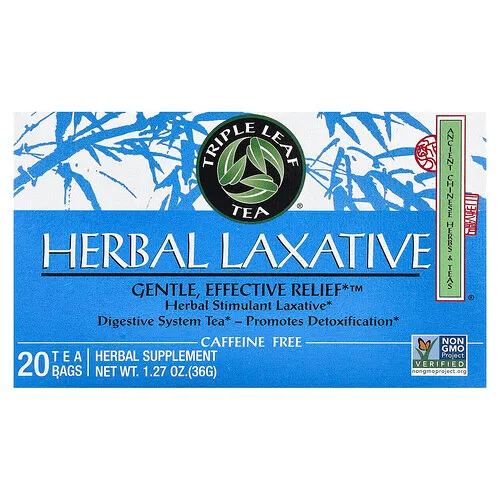 Triple Leaf Tea, Laxante a base de hierbas, 20 bolsitas de té, 36 g (1,27 oz)