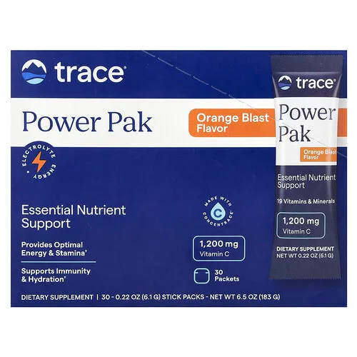Trace, Power Pack, Explosión de naranja, 30 sobres, 6,1 g (0,22 oz) cada uno