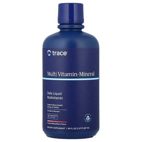 Trace, Suplemento multivitamínico y mineral, Para hombres y mujeres, Bayas mixtas tropicales, 887 ml (30 oz. líq.)