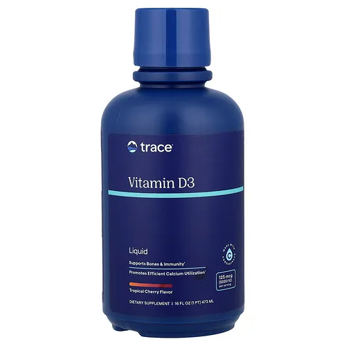 Trace, Vitamina D3 líquida, Cereza tropical, 473 ml (16 oz. líq.)