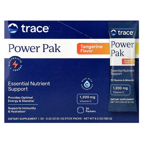 Trace, Power Pak, Mandarina, 30 sobrecitos, 6,1 g (0,22 oz) cada uno