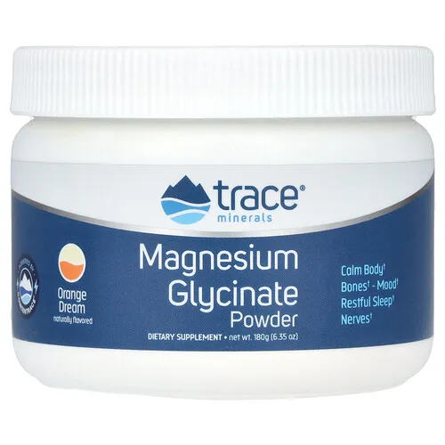 Trace, Glicinato de magnesio en polvo, Sueño de naranja, 180 g (6,35 oz)