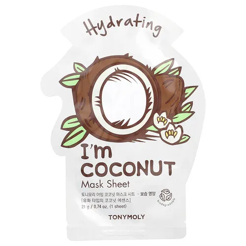TonyMoly, Soy coco, Mascarilla de belleza hidratante en lámina, 1 lámina, 21 g (0,74 oz)