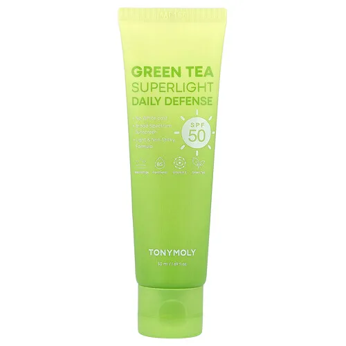 TonyMoly, Té verde, Protección superligera para uso diario, FPS 50, 50 ml (1,69 oz. líq.)