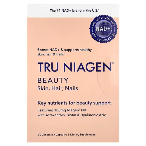 Tru Niagen, Belleza, piel, cabello y uñas, 30 cápsulas vegetales