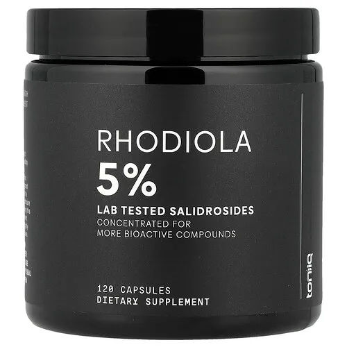 Toniiq, Rodiola al 5 %, 120 cápsulas (300 mg por cápsula)
