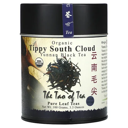 The Tao of Tea, Té negro orgánico de Yunnan, Nube sur de Tippy`` 100 g (3,5 oz)