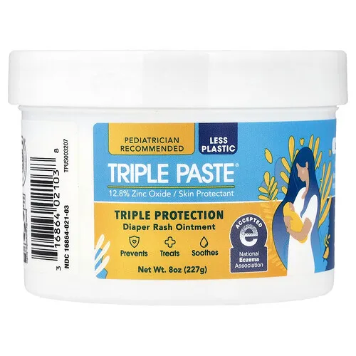 Triple Paste, Ungüento de óxido de zinc para la dermatitis del pañal, Sin fragancia, 227 g (8 oz)
