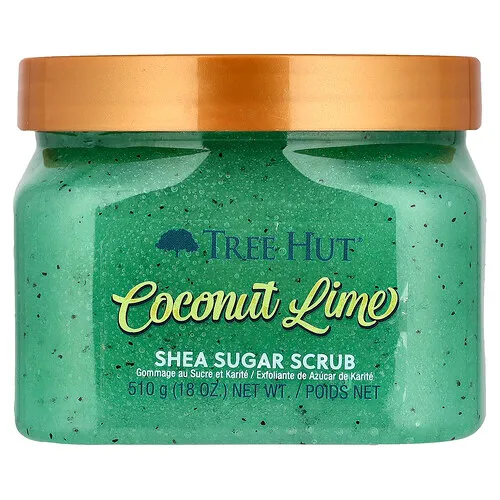 Tree Hut, Exfoliante con azúcar de karité, Coco y lima`` 510 g (18 oz)