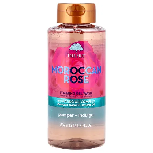 Tree Hut, Gel de baño espumoso, Rosa marroquí, 532 ml (18 oz. Líq.)