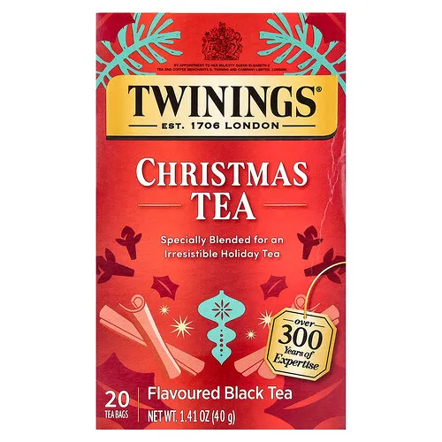 Twinings, Té negro con sabor, Té de Navidad, 20 bolsitas de té, 40 g (1,41 oz)