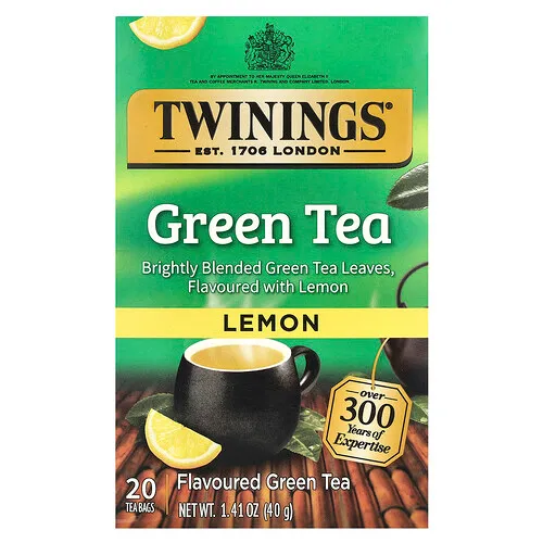 Twinings, Té verde con sabor, Limón, 20 bolsitas de té, 40 g (1,41 oz)