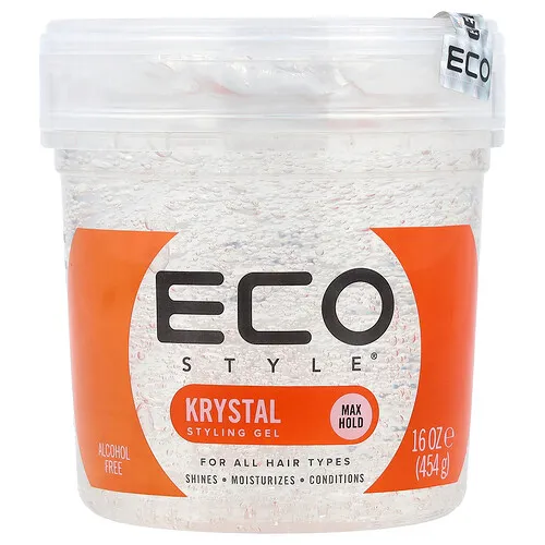 Eco Style, Gel para peinar, Fijación máxima, Para todo tipo de cabello, Krystal, 454 g (16 oz)