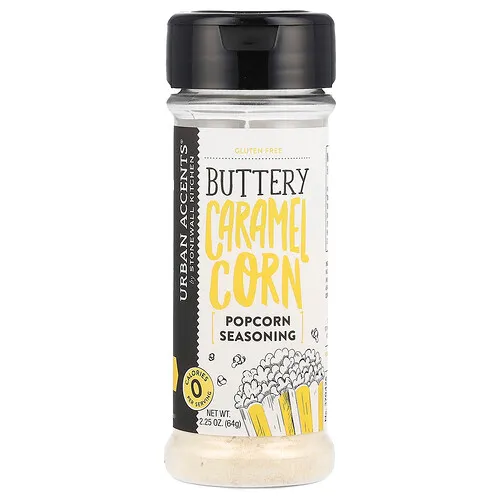 Urban Accents, Condimento para palomitas de maíz, Maíz con caramelo mantecoso, 64 g (2,25 oz)