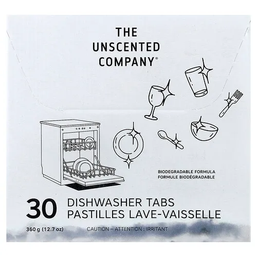 The Unscented Company, Comprimidos aptos para lavavajillas, 30 comprimidos, 360 g (12,7 oz)