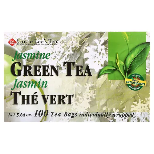 Uncle Lee's Tea, Té Verde, Jazmín, 100 Bolsitas de Té, Leyendas de China 5.64 oz (160 g)