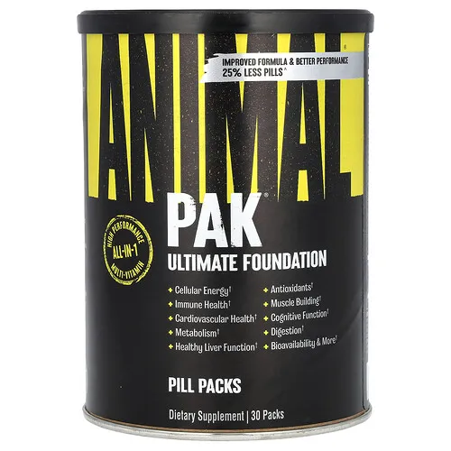 Animal, PAK®, Suplemento multivitamínico para favorecer la estructura corporal, 30 paquetes