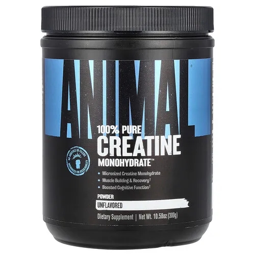 Animal, Creatine Monohydrate™, Monohidrato de creatina 100 % puro en polvo, Sin sabor, 300 g (10,58 oz)