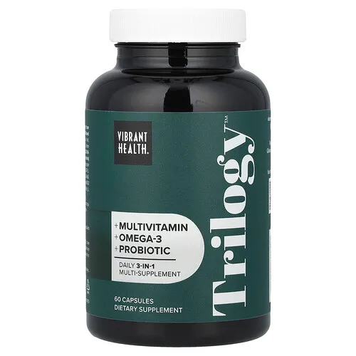 Vibrant Health, Trilogy™, Suplemento multisuplemento diario 3 en 1, 60 cápsulas