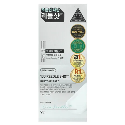 VT Cosmetics, 100 Shots Reedle Shot®, 10 unidades, 2 ml cada una