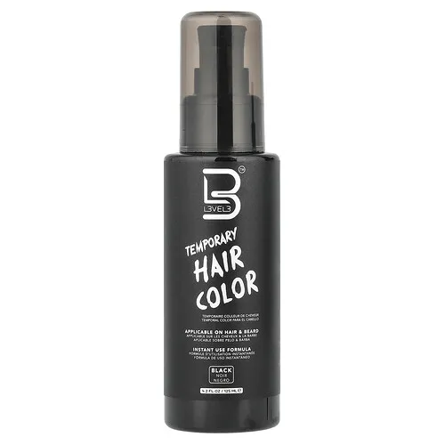 Level 3, Tinte temporal para el cabello, Negro, 125 ml (4,2 oz. líq.)