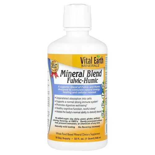 Vital Earth Minerals, Mezcla de minerales fúlvicos y húmicos, 946 ml (32 oz. líq.)