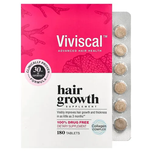 Viviscal, Suplemento para el crecimiento del cabello, 180 comprimidos
