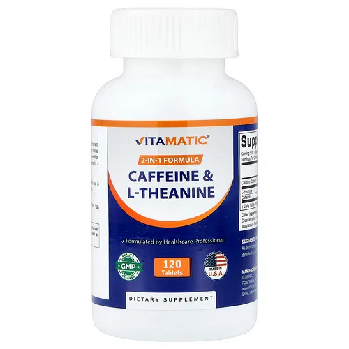 Vitamatic, Cafeína y L-teanina, 120 comprimidos